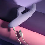 Evolved PEP TALK USB Rechargeable Thrusting Vibrator With Tapping Clitoral Stimulator Purple 23.3 cm Evolved