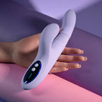 Evolved PEP TALK USB Rechargeable Thrusting Vibrator With Tapping Clitoral Stimulator Purple 23.3 cm Evolved