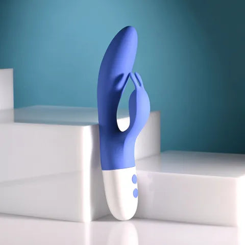 Evolved FUNNY BUNNY USB Rechargeable Rabbit Vibrator Blue 20 cm Evolved
