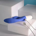 Evolved FUNNY BUNNY USB Rechargeable Rabbit Vibrator Blue 20 cm Evolved