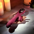 Evolved BURSTING WITH PLEASURE USB Rechargeable Vibrator With Tapping Clitoral Stimulator Red 25.4 cm Evolved