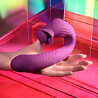 Evolved DEEP ECSTASY USB Rechargeable Thrusting & Tapping Vibrator Purple 16.5 cm Evolved