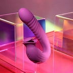 Evolved DEEP ECSTASY USB Rechargeable Thrusting & Tapping Vibrator Purple 16.5 cm Evolved