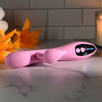 Evolved PUSH THE BUTTON USB Rechargeable Rabbit Vibrator With G Spot Bud Pink 23.5 cm Evolved