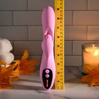 Evolved PUSH THE BUTTON USB Rechargeable Rabbit Vibrator With G Spot Bud Pink 23.5 cm Evolved