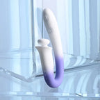 Evolved SPRING LOADED USB Rechargeable Multi Tapping Vibrator White / Purple 23 cm Evolved