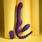 Playboy Pleasure Hug It Out USB Rechargeable Strapless Strap On 29 cm Purple Playboy Pleasure