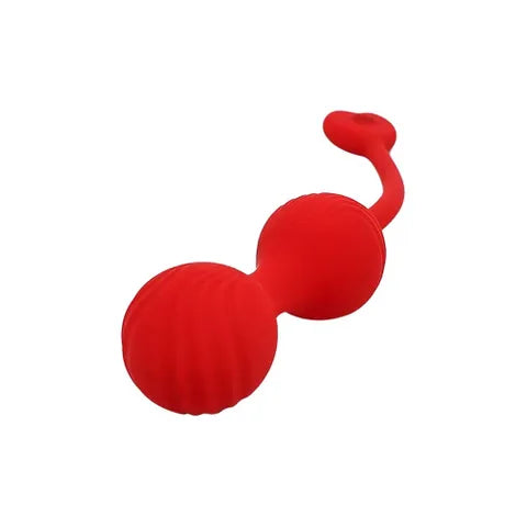 Adam & Eve SWEETHEART Kegel Trainer USB Rechargeable Vibrating Kegel Balls With Remote Red Adam & Eve