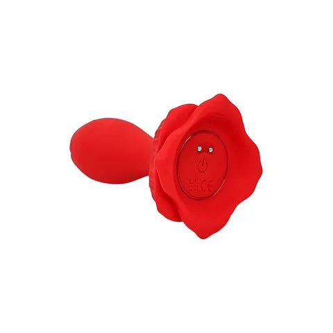 Adam & Eve THE ROSEBUD USB Rechargeable Vibrating Butt Plug With Remote Red 10.2 cm Secondary image