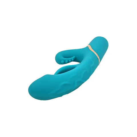 Adam & Eve SIRENS EMBRACE USB Rechargeable Inflatable Rabbit Vibrator Teal 24 cm Secondary image