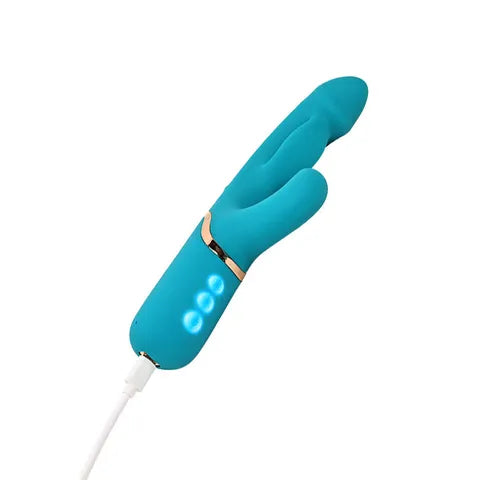 Adam & Eve SIRENS EMBRACE USB Rechargeable Inflatable Rabbit Vibrator Teal 24 cm Adam & Eve