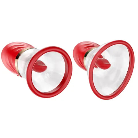 LuvPump Adoramor USB Rechargeable Licking  & Suction Pussy Pump Red Secondary image
