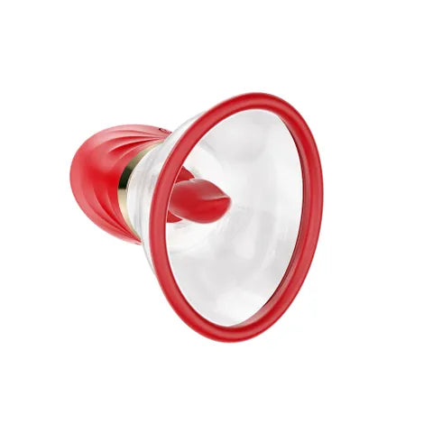 LuvPump Adoramor USB Rechargeable Licking  & Suction Pussy Pump Red LuvPump
