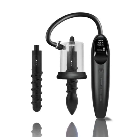LuvPump RosCup Pro Smart Rosebud Pump Black USB Rechargeable Anal Pump With Vibrating Probe Secondary image
