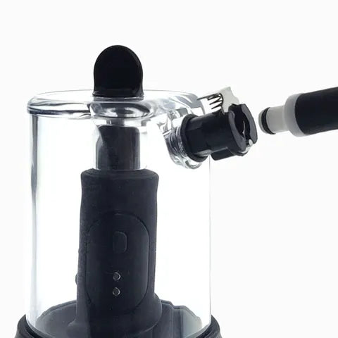 LuvPump RosCup Pro Smart Rosebud Pump Black USB Rechargeable Anal Pump With Vibrating Probe LuvPump