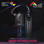 LuvPump RosCup Pro Smart Rosebud Pump Black USB Rechargeable Anal Pump With Vibrating Probe LuvPump