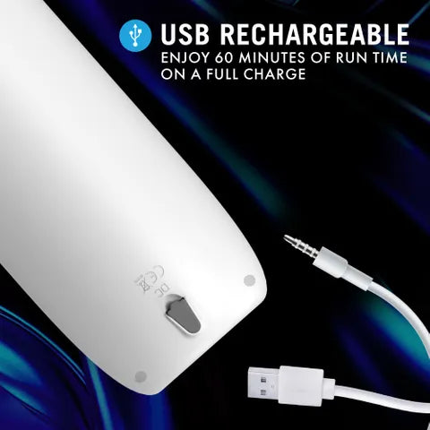 Blush Novelties M For Men Robo Bator USB Rechargeable Vibrating Auto Stroker White Blush Novelties