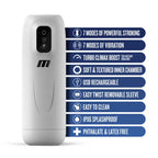 Blush Novelties M For Men Robo Bator USB Rechargeable Vibrating Auto Stroker White Blush Novelties