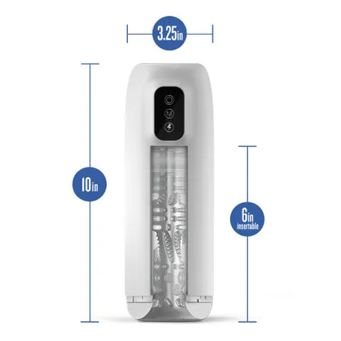 Blush Novelties M For Men Robo Bator USB Rechargeable Vibrating Auto Stroker White Secondary image