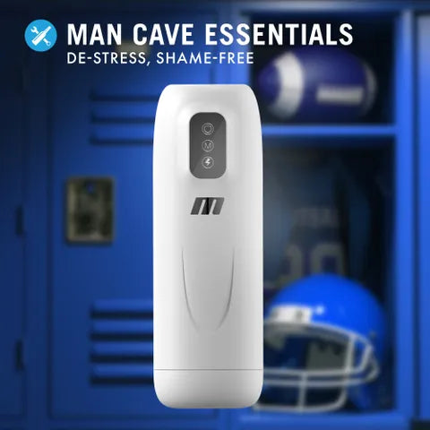 Blush Novelties M For Men Robo Bator USB Rechargeable Vibrating Auto Stroker White Blush Novelties
