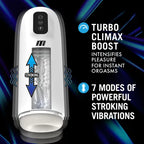 Blush Novelties M For Men Robo Bator USB Rechargeable Vibrating Auto Stroker White Blush Novelties