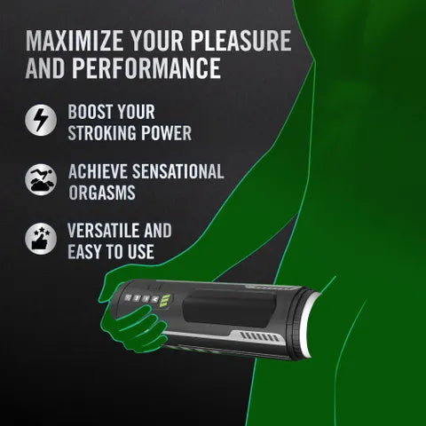 Blush Novelties M For Men Master Blaster USB Rechargeable Vibrating & Sucking Auto Stroker Blush Novelties