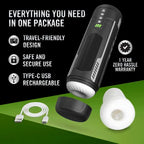 Blush Novelties M For Men Master Blaster USB Rechargeable Vibrating & Sucking Auto Stroker Blush Novelties