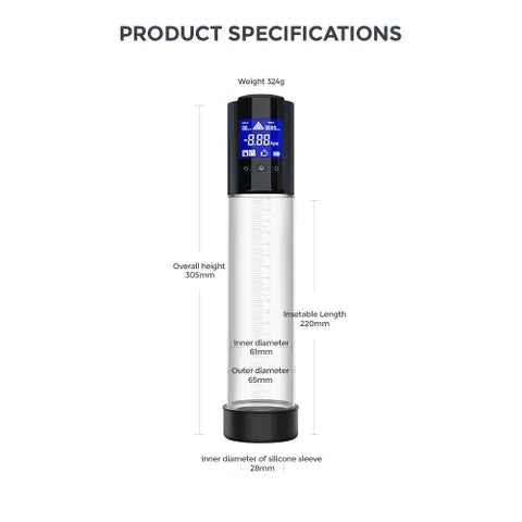 LuvPump Smart Automatic Penis Pump Clear LuvPump