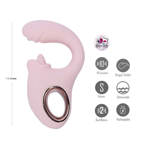 Maia JAYLEE USB Rechargeable Dual Motor G Spot Vibrator Pink Maia Toys