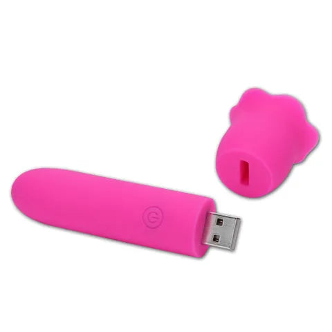 Maia Vibedrive USB Rechargeable Bullet Vibrator With 16 GB Storage 10cm Pink Maia Toys