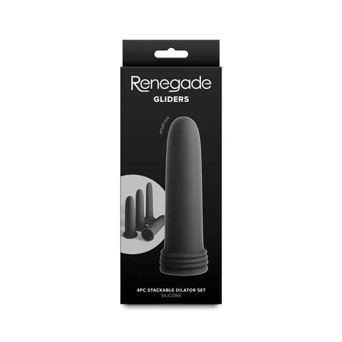 NS Novelties Renegade Gliders Anal Dilator Set Of 4 Black NS Novelties