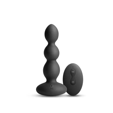 NS Novelties Renegade Valor USB Rechargeable Vibrating Anal Beads with Wireless Remote 13.7 cm Black NS Novelties Main image