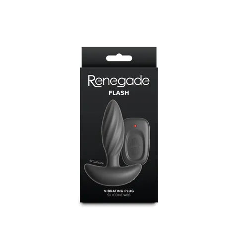 NS Novelties Renegade Flash USB Rechargeable Vibrating Butt Plug 10.3 cm Black NS Novelties