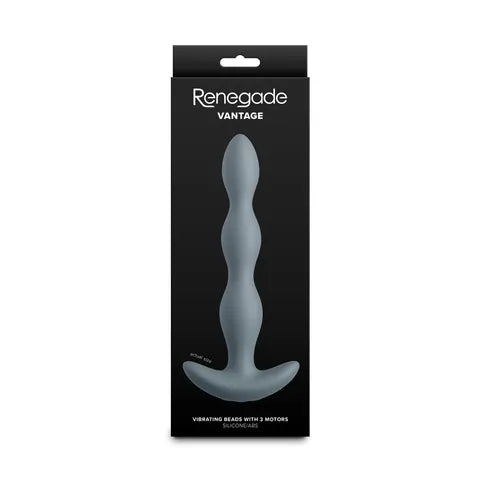 NS Novelties Renegade Vantage USB Rechargeable Vibrating Anal Beads 20.6 cm Grey NS Novelties