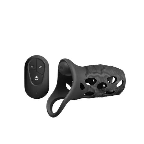 NS Novelties Renegade Edge USB Rechargeable Vibrating Penis Sleeve With Wireless Remote Black NS Novelties