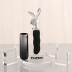 Playboy Pleasure Bunny On The Go USB C Rechargeable Vibrator 18.6 cm Black / Chrome Playboy Pleasure