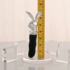 Playboy Pleasure Bunny On The Go USB C Rechargeable Vibrator 18.6 cm Black / Chrome Playboy Pleasure