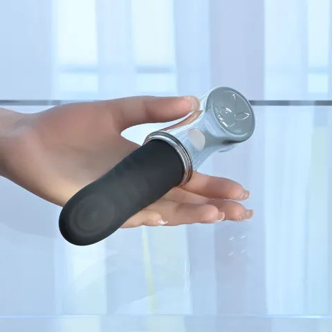 Playboy Pleasure Bon Voyage USB C Rechargeable Tapping Vibrator Black / Chrome 18.7 cm Playboy Pleasure