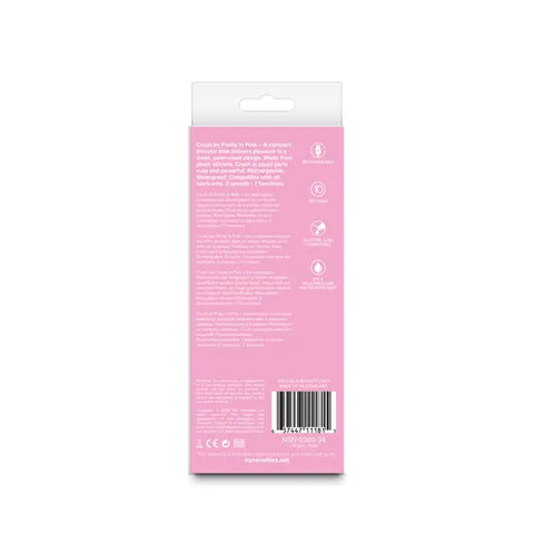 NS Novelties Pretty in Pink Crush USB Rechargeable Vibrator 14.3cm Pink NS Novelties