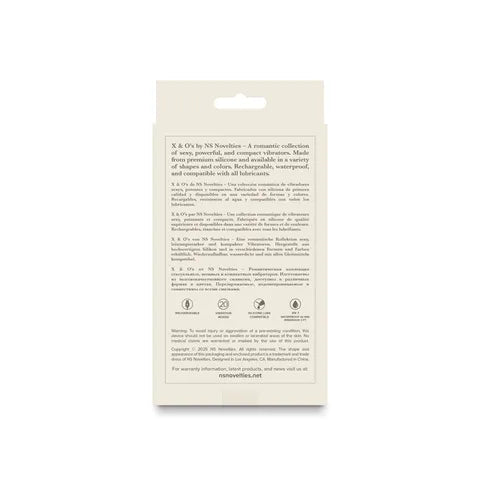 NS Novelties X and Os Love USB Rechargeable Bullet Vibrator 10.7cm Dusty Rose NS Novelties
