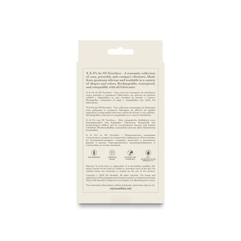 NS Novelties X and Os USB Rechargeable Bullet Vibrator 9.9 cm NS Novelties