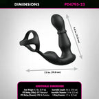 Pipedream Anal Fantasy Elite Ass Gasm USB Rechargeable Prostate Massager With Cock Ring Black Pipedream