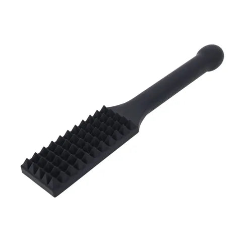 Sportsheets EDGE Spiked Silicone Spanking Paddle With Insertable Handle Black Sportsheets