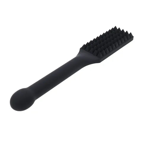 Sportsheets EDGE Spiked Silicone Spanking Paddle With Insertable Handle Black Sportsheets