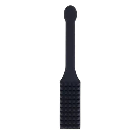 Sportsheets EDGE Spiked Silicone Spanking Paddle With Insertable Handle Black Sportsheets