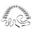 Sportsheets EDGE Body Zipper Clothes Pins Set Of 16 Chrome Sportsheets