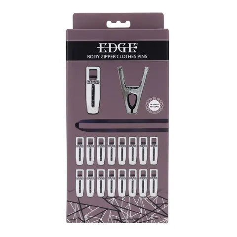 Sportsheets EDGE Body Zipper Clothes Pins Set Of 16 Chrome Sportsheets