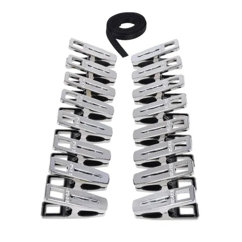 Sportsheets EDGE Body Zipper Clothes Pins Set Of 16 Chrome Sportsheets