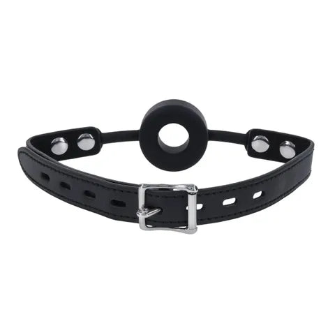 Sportsheets EDGE Silicone Ring Gag Mouth Restraint Black Sportsheets