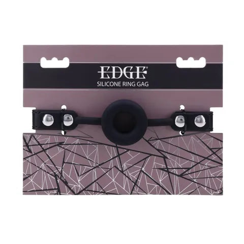 Sportsheets EDGE Silicone Ring Gag Mouth Restraint Black Sportsheets